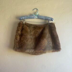 Guess USA faux fur low rise skirt